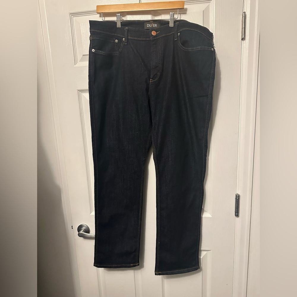 DU/ER Duer Jeans Mens 40x32 Dark Blue L2X Athletic  Fit Denim Stretch